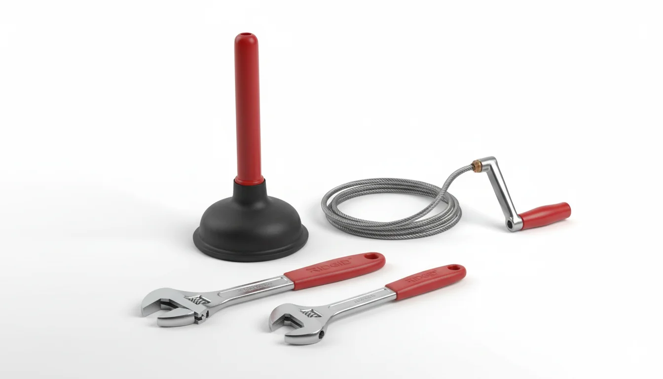 Outils professionnels pour débouchage de toilettes